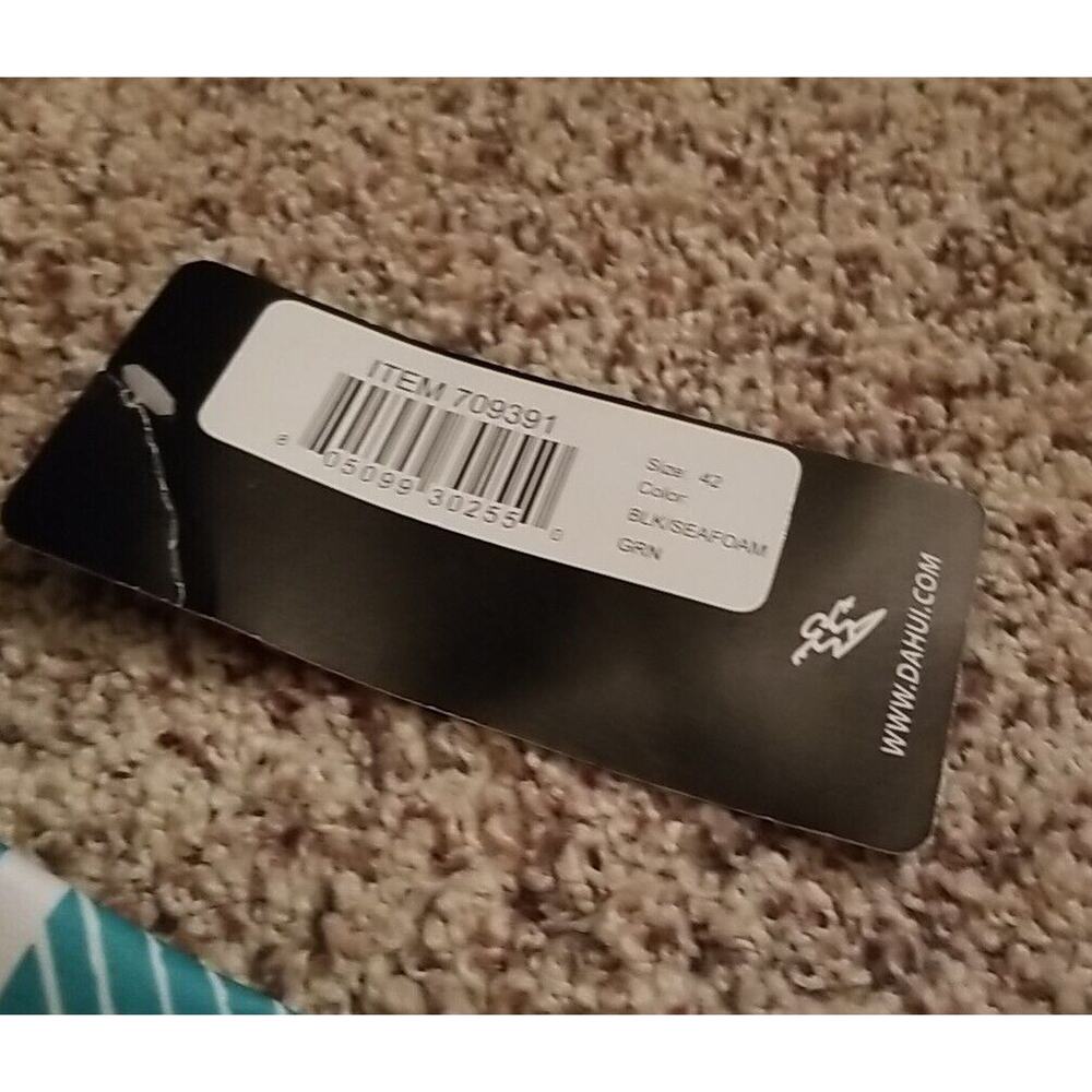 DaHui Men's 42 Board Shorts Blk/Seafoam Green Hawaii Beach Swim Trunks Surf NWT - Picture 11 of 11